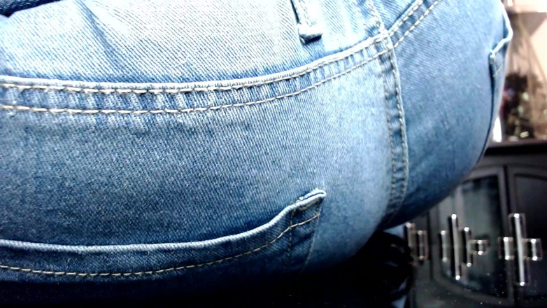 Maeling: Ebony Bitch Crushed in Denim Jeans and Ass Stifled Ignorant