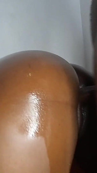 Ebony Teen Playing with Her Tight Pussy Ends up Having a BBC in It