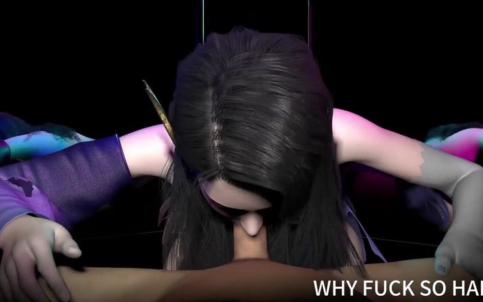 Why fuck so hard: 3d cachonda puta asiática puta engañando con gran polla