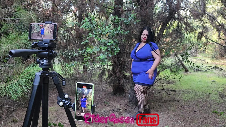 Riderqueen BBW Step Mom Latina Ebony: Riderqueen da sola, All'aperto, Video per appassionati