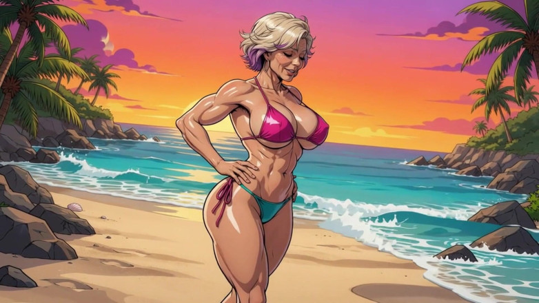 Huge Boobs: Des MILF sexy à gros nichons à la plage