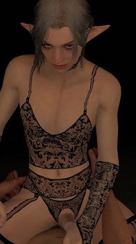 Gorąca Femboy Crossdresser ujeżdżanie penisa ciężko