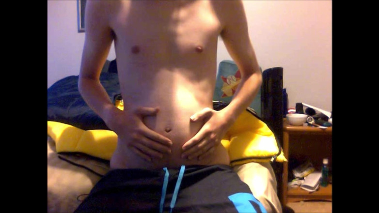 ElementX1018: Young Guy Fills His Stomach with Water