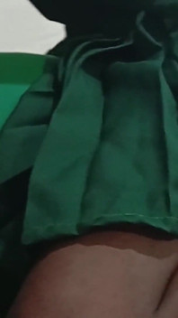 穿着制服的非洲青少年婊子。放学后操女牛仔