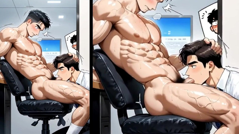 Real narrated fantasy Hentai: Intense Blowjob in the Office During Overtime with the Newbies....