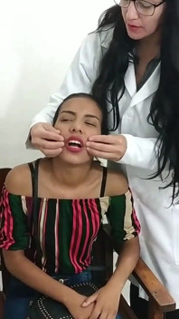 Maria's Gagged Mouth Examination