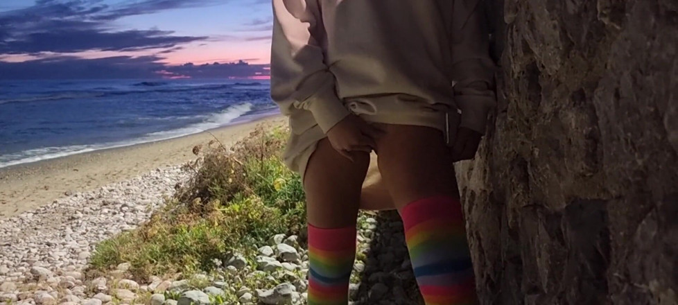 TheloveStory: Hot squirting with a beautiful view from the balcony in...