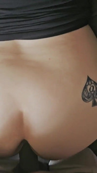 POV couch doggy bbc interracial bBW sperma auf arsch tattoo quicki