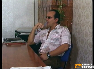 Family Role Playing: Dirty babe masturbates in front of her boss before getting...