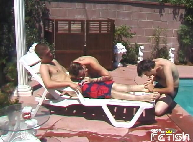 Gay Diaries: Tattooed guy gets his ass destroyed by two friends outdoor...
