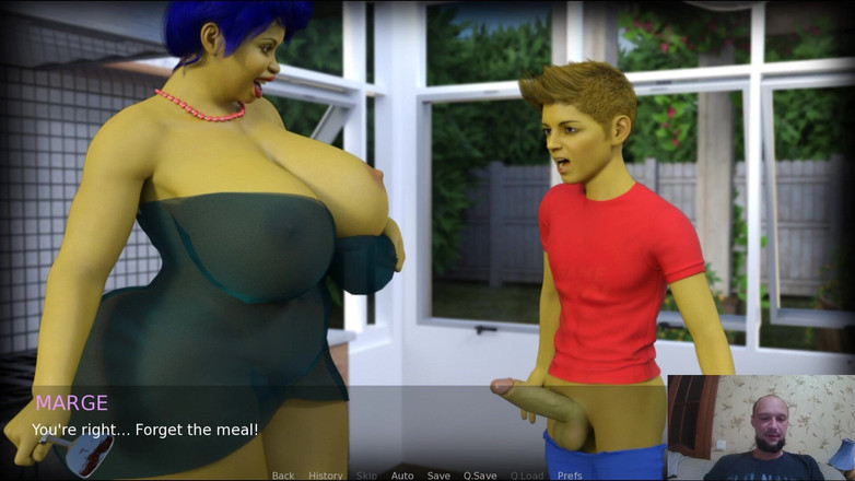 Sex game gamer: Bart и Marge отлично трахаются в задницу на кухне