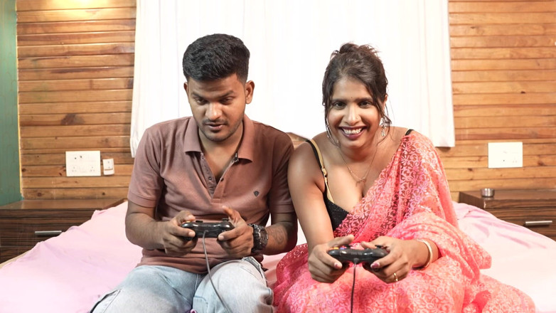 Monika darlling 69: Indian Hot Couple Plays Video Game Sex Nude Decorating and...