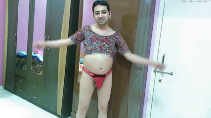 Cute & Nude Crossdresser: Sexy sissy crossdresser femboy Sweet Lollipop in a printed top,...