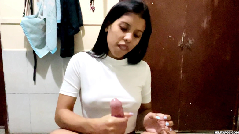 Selfgags femdom bondage: Diana'nın sperm çalışması bağlı, ağzı tıkalı ve bilim için sağılmış