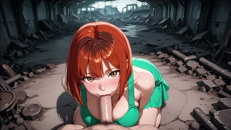 Tay Swift X: Fată anime roșcată futută tare în fabrica distrusă - spermă picurând peste...