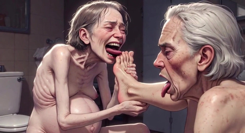 YOUR BEST FANTASY: Duas avós feias de 90 anos fetiche por pés - lambendo e...