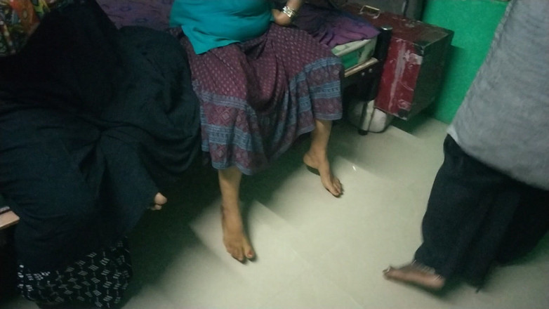 Tamil lesbian: Three Stepaunty Talking at Bedroom