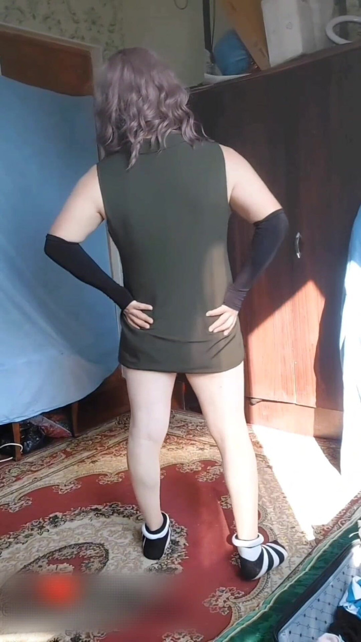 Kitty_Cross: Salope à gros cul, travesti, tapette, gay, cul blanc, robe sexy
