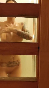 Shy Guy Filming His Girlfriend in the Shower