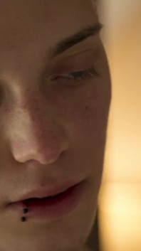 Hot tattooed teen gets spitroasted in threesome