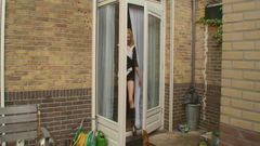 Old Man Masturbates and Licks a Babe Squirt While She Gets Fucked by Her Lover