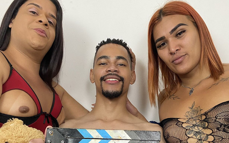 Threesome Whore, Hellen and Sabatine Fucked Hot with Thaaylor (Mirella Diniz Productions)