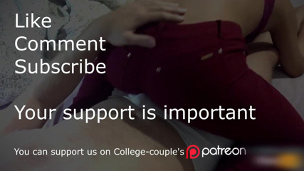 College-couple: Dry hump grinding in jeans, making him cum in pants...