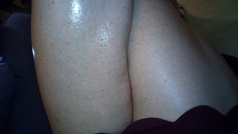 MisS Angel: Looking down on my lap.