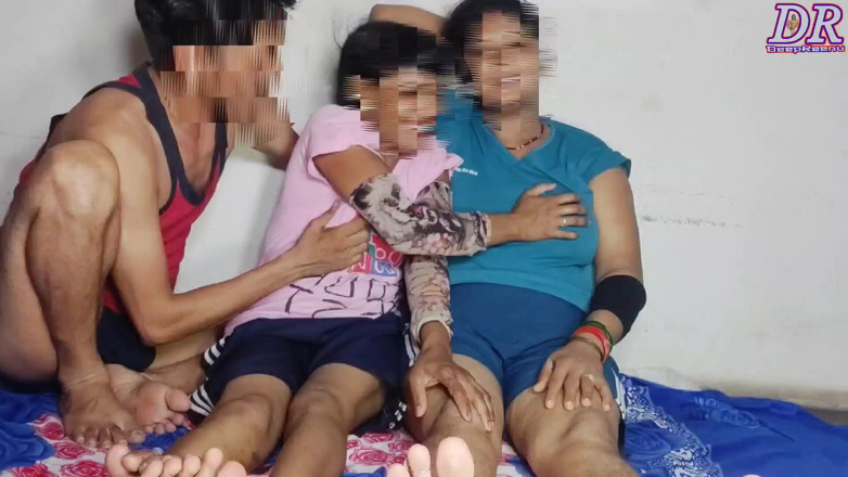 DeepReenu123: Indian Desi Boy Getting Scared to Fuck Two MILF Fati...