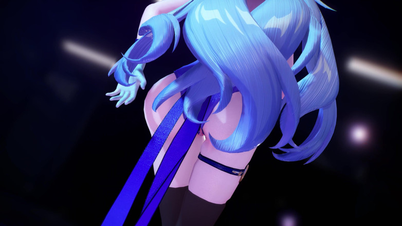 MikuMotion: Ruiseñor Queencard Traje de baño transparente abierto Plug anal big...