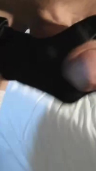 Close up of My Big Cock with White Stockings