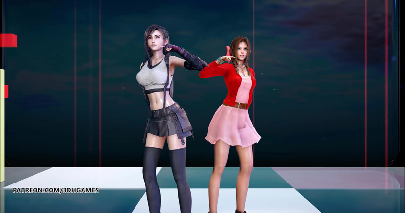 3D-Hentai Games: Berry Good - Mellow Mellow, Tifa Lockhart Aerith, fantasi terakhir striptis...