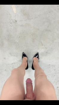 Nude Pantyhose and 12cm Highheels Try on