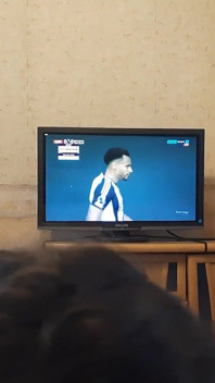 Bottom Sissy Slave Slut Serves Her Owner as Beeer Stand, Sucks and Kisses Dick and Liks Ass While Owner Watch Football