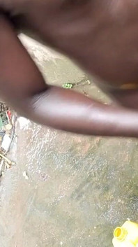 Outdoor Shower with My Heavy Big Black Dick