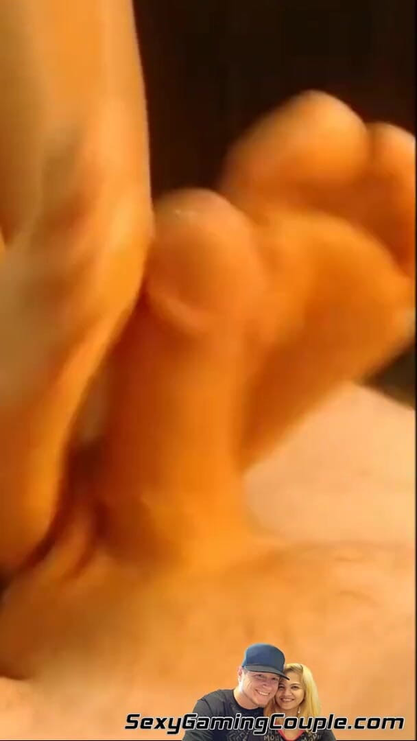 SexyGamingCouple: 9:16 footjob KY Jelly and cumm on feet ending. For...