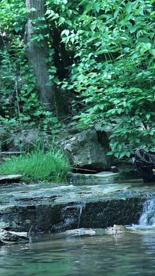 Flexing by the Waterfall, Trying to Sneak a Little Private Moment…