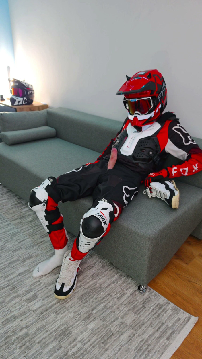 Sneakersmax98: Enjoyed Fucking Nike Sneakers While Wearing a Motocross Suit