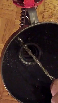 Halloween Scary Cumming and Pissing to Slave Slut Mouth Through a Funnel Gag