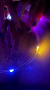 Artsy, Oily, String Light Pussy Rubbing