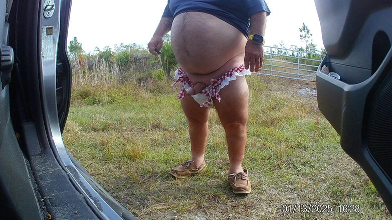 Mark Fletcher: Mark Fletcher w parku w seksownych majtkach