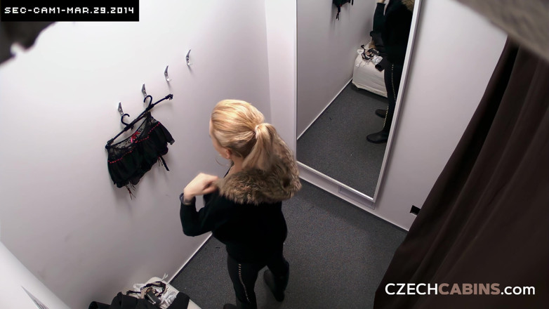 Czech Cabins: Czech Cabins 103: Inked Blonde Strips Bare - Tats and Ass for...