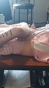Hogtied Tranny with No Escape