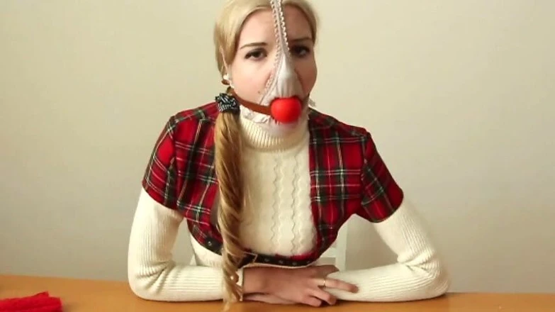 Selfgags classic: Polish college girl self gagged! (Episode 2 of 2)