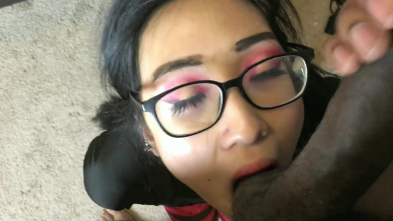 Jack Blaque: Eva Yi POV blow job and cum on glasses