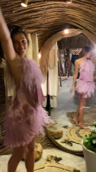 Robe de mode rose