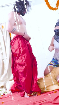 Desi Newly Married Starsudipa Fucked by a Thief Infront of Husband and Turns Into a Hardcore Threesome ( Hindi Audio )