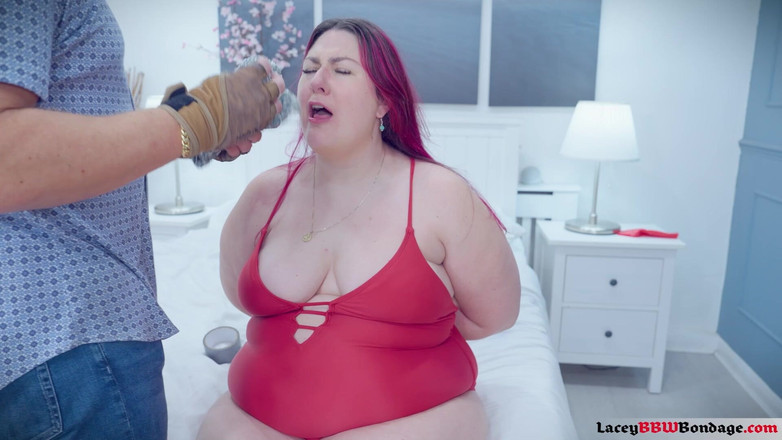 Lacey BBW Bondage: Uvězněn ve špíně: Punčocháče vonné svazování mučení pro Lacey