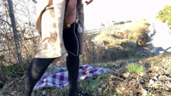 Self-training No. 82: Spreading My Tucked Pussy Wide Open by the Toll Road