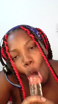 This Little Ghetto Ebony Thot Loves Spending the Night in Her Room Deepthroating the Dildo She Needs Cum in Her - Mastermeat1